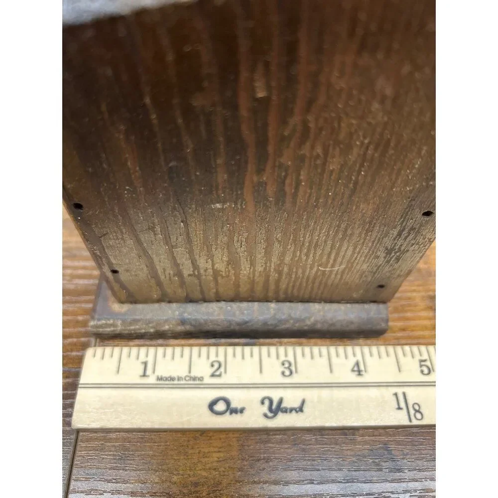 Vintage Wood Recipe Box With Rustic Kitchen Utensil Design